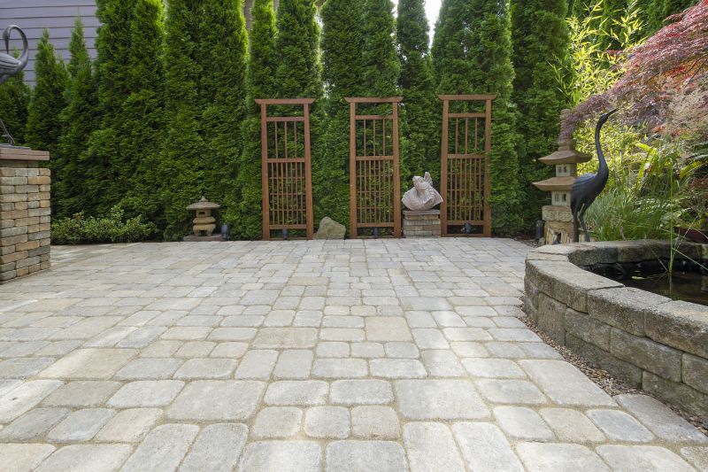 Paver Patio with Decorative Borders
